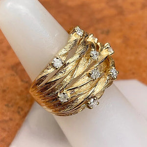 Gold Color Plated Cross Ring for Women Wide Band Finger Accessories Wedding Jewelry