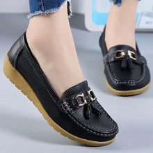 Charger l&#39;image dans la galerie, Women Soft Leather Loafers Casual Shoes Slip On Sports Shoes - www.eufashionbags.com