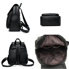 Cargar imagen en el visor de la galería, High Quality Women Backpack PU Leather School Bag Travel Backpack Large Travel Backpack a10