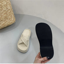 Carica l&#39;immagine nel visualizzatore di Gallery, Summer Open Toe Women Slippers Casual Platform Flat Outdoor Beach Shoes h21