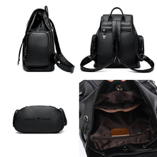Cargar imagen en el visor de la galería, High quality Leather Backpack Women Fashion Shoulder Bag Large Travel Backpack School Bags a47