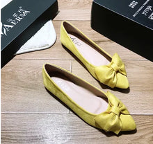 画像をギャラリービューアに読み込む, Women High Quality Moccasin Shoes Flock Slip-ons Pointy Toe With Big Bow Plus Size 33 48 46 Wide Fitting Flats
