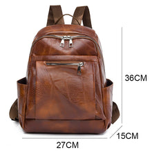 Carica l&#39;immagine nel visualizzatore di Gallery, Fashion Backpacks High Quality Leather Bagpack for Women Rucksacks Large School Bag Ladies Travel Bags Mochilas
