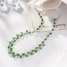 Cargar imagen en el visor de la galería, NEW Simulation Green Tourmaline Choker Necklace For Women Wedding Accessories x43