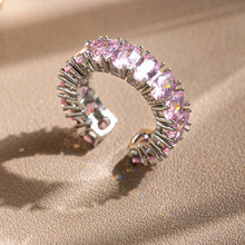 Load image into Gallery viewer, Pink Bright Zircon Rings for Women Ins Fashion Personality Finger Ring