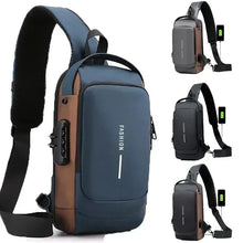 Carica l&#39;immagine nel visualizzatore di Gallery, Men Anti Theft Chest Bag Shoulder Bags USB Charging Crossbody Package School Short Trip Messengers Bags a24