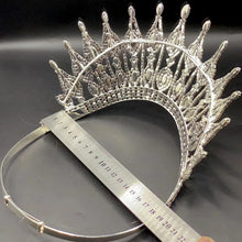 Cargar imagen en el visor de la galería, Luxury Tiaras Crowns Rhinestone Diadem Headbands Wedding Hair Accessories y105