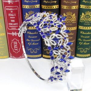 Large Miss Universe Wedding Hair Accessories Crystal Round Tiara Queen Princess Leaf Crown bc07 - www.eufashionbags.com