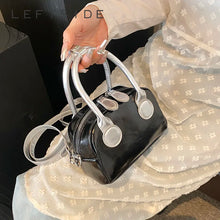 Charger l&#39;image dans la galerie, Mini Cute PU Leather Shoulder Bag Silver Handbags and Purses Women Fashion Solid Color Crossbody Bag