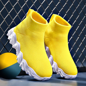 Women's Chunky Sneakers Breathable Yellow Fashion Women Shoes Platform Casual Woman Flats Loafers Socks Sneakers