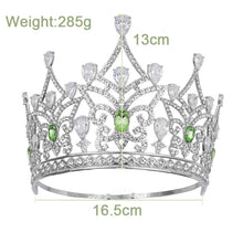 Laden Sie das Bild in den Galerie-Viewer, Luxury Miss Queen Baroque Crown Pageant Wedding Hair Jewelry y85
