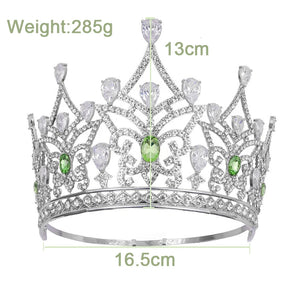 Luxury Miss Queen Baroque Crown Pageant Wedding Hair Jewelry y85