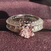 Laden Sie das Bild in den Galerie-Viewer, Luxury  Halo Engagement Wedding Ring for Women Valentine&#39;s Day Gift n28