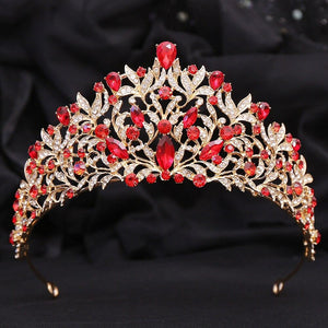 Luxury Crystal Leaf Bridal Tiaras Crown Rhinestone Headpieces bc16 - www.eufashionbags.com