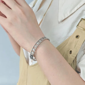 Trendy Gold/silver Color Bracelet Bangle for Women Valentine's Day Gift n20