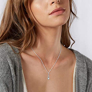 Imitation Moonstone Pendant Necklace Women Trendy Jewelry hn75 - www.eufashionbags.com