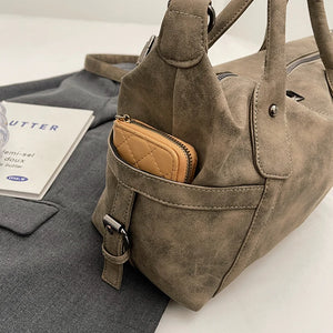 Retro Design PU Leather Shoulder Bags for Women Fashion Trendy Crossbody Bag