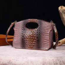 Carica l&#39;immagine nel visualizzatore di Gallery, Crocodile Pattern Crossbody Bag Vintage Shoulder Bag Women&#39;s Luxury Handbag &amp; Clutch Purse