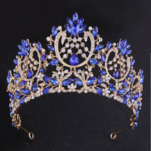 Carica l&#39;immagine nel visualizzatore di Gallery, Luxury Crystal Rhinestone Tiaras and Crowns For Women Bride Vintage Prom Diadem Wedding Hair Accessories Jewelry