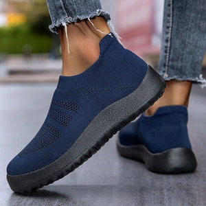 Women Socks Sports Shoes Breathable Sneaker Slip On Flat Casual Shoes - www.eufashionbags.com