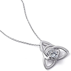 Trendy Heart Cubic Zirconia Women Necklace Fashion Jewelry hn78 - www.eufashionbags.com