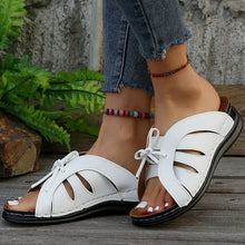 Charger l&#39;image dans la galerie, Women&#39;s Sandals Summer 2024 New Slip On Summer Shoes For Women Low Heels Sandals Women Slippers Elegant Woman Heeled Shoes Trend