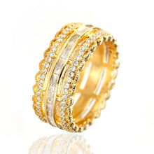 Load image into Gallery viewer, Gold Color Fashion Women Party Ring Bright Zirconia Finger Accessories hr38 - www.eufashionbags.com