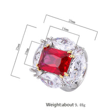Cargar imagen en el visor de la galería, Luxury  925 Sterling Silver Geometry Paraiba Tourmaline Gemstone Ring for Women x51