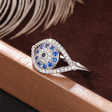 Load image into Gallery viewer, Personality Eye Shaped Finger Ring for Women Hip Hop Rock Blue Eyes Rings