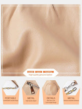Load image into Gallery viewer, Cow Leather Large Women Chain Handbags Ruched Shoulder Bags Travel Messenger Bag - www.eufashionbags.com