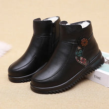 Charger l&#39;image dans la galerie, Winter Women Boots Genuine Leather Wedge Heels Non-slip Shoes q130