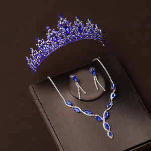Bridal Crown 3-piece Set of Artificial Crystal Romantic Birthday