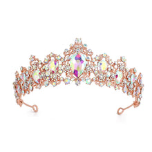 Cargar imagen en el visor de la galería, Baroque Vintage Crystal Wedding Crown Royal Queen Headdress Prom Wedding Dress Hair Jewelry Head Accessories