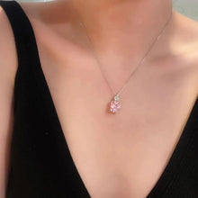 Cargar imagen en el visor de la galería, Luxury Pink Cubic Zirconia Pendant Necklace Wedding Party Jewelry t28 - www.eufashionbags.com