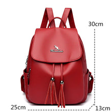 Load image into Gallery viewer, Fashion Women Soft Leather Backpacks School Book Bags Large Shopping Travel Knapsack a07