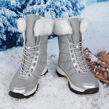 Charger l&#39;image dans la galerie, Women Snow Boots Warm Plush Comfortable Platform Shoes Lace-up Mid-Calf Boots