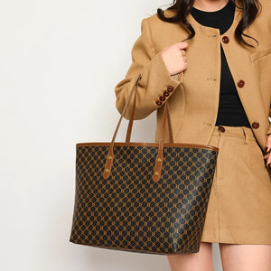Large Shoulder Bag Women's PU Leather Handbag for Commuting and Casual Use Versatile Tote Bag