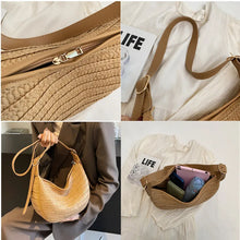 画像をギャラリービューアに読み込む, 2024 New Beach Straw Handbags Weave Tote Bag Women Shoulder Bags a157