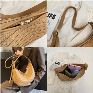 2024 New Beach Straw Handbags Weave Tote Bag Women Shoulder Bags a157