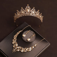 Laden Sie das Bild in den Galerie-Viewer, Bridal Crown 3-piece Set of Artificial Crystal Romantic Birthday