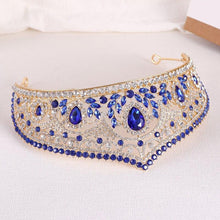 Charger l&#39;image dans la galerie, Green Forest Crystal Bridal Crowns Princess Queen Rhinestone Tiaras Crown Headpiece bc108 - www.eufashionbags.com