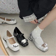 Load image into Gallery viewer, 2024 Spring Women Mary Jane Shoes Women Vintage Metal Thick Heel Shoes x350