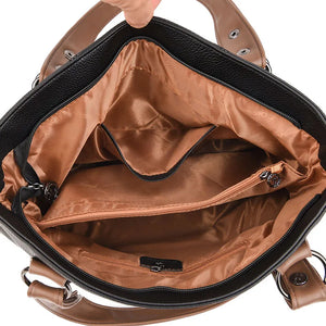 3 Layers Large Women Handbag Vintage Women Tote Bag Genuine Leather Luxury Designer Bag a06