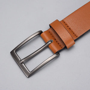 Classic Men PU Leather Brown Belts Luxury Designer Pin Buckle Waist Strap Belt