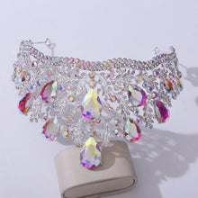 画像をギャラリービューアに読み込む, Baroque Luxury Big Rhinestone Water Drop AB Color Crystal Bridal Tiaras Crown Headpiece Pageant Diadem Wedding Hair Accessories