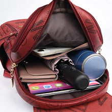 Cargar imagen en el visor de la galería, 2024 Fashion Luxury Women&#39;s Designer Letter Printing Leather Backpacks Large Travel Shoulder Bags Totes School Bag