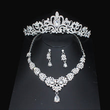 画像をギャラリービューアに読み込む, Luxury Crystal Bridal Jewelry Sets Women Tiara/Crown Earrings Choker Necklace Set dc30 - www.eufashionbags.com