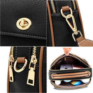 Luxury Soft Leather Women Shoulder Messenger Bag High Quality Multi-pocket Bag a191