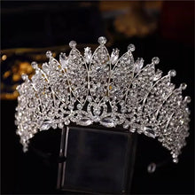 Charger l&#39;image dans la galerie, Baroque Luxury Handmade Crystal Bridal Tiaras Cubic Zircon Big Crown Rhinestone Pageant Diadem Headband Wedding Hair Accessories