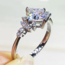 Load image into Gallery viewer, Fashion Princess Square CZ Finger Ring Women Wedding Band Jewelry hr32 - www.eufashionbags.com